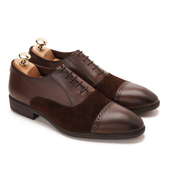 Classic Leicester Cap Semi Brogue with Suede