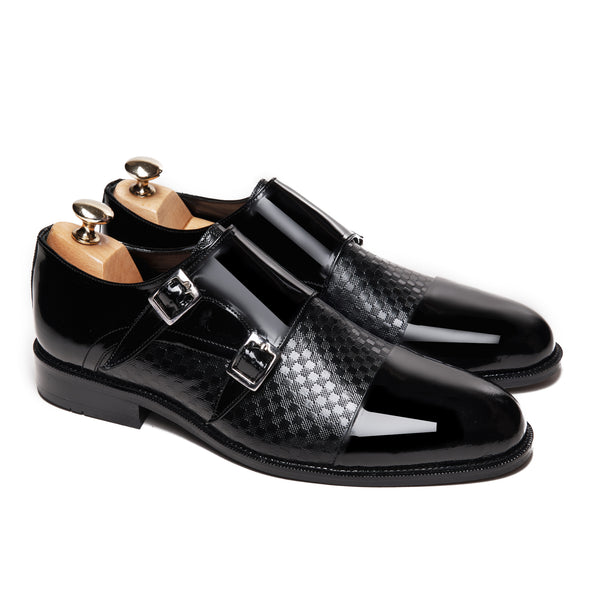 Double Monk Strap Glossy with Chess